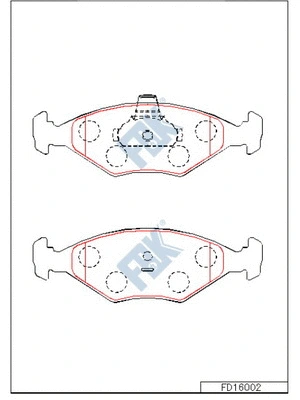 Brake Pad Set, disc brake (FD16002)