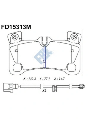 Brake Pad Set, disc brake (FD15313M)
