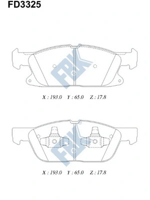 Brake Pad Set, disc brake (FD3325)