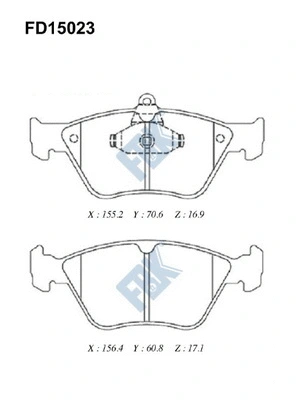 Brake Pad Set, disc brake (FD15023)