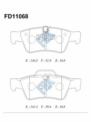 Brake Pad Set, disc brake (FD11068)