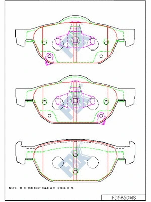 Brake Pad Set, disc brake (FD5850MS)