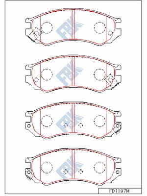 Brake Pad Set, disc brake (FD1197M)