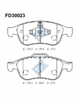 Brake Pad Set, disc brake (FD30023)