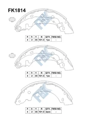 Brake Shoe Set (FK1814)