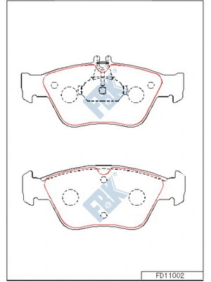 Brake Pad Set, disc brake (FD11002)