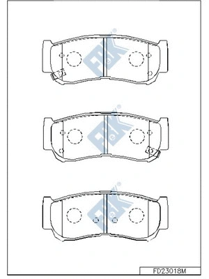 Brake Pad Set, disc brake (FD23018M)