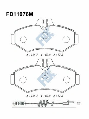 Brake Pad Set, disc brake (FD11076M)