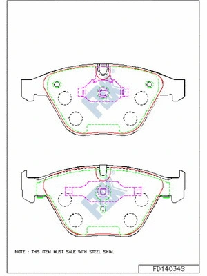 Brake Pad Set, disc brake (FD14034S)