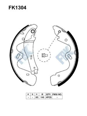 Brake Shoe Set (FK1304)