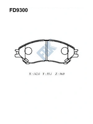 Brake Pad Set, disc brake (FD9300)