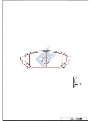 Brake Pad Set, disc brake (FD7059M)