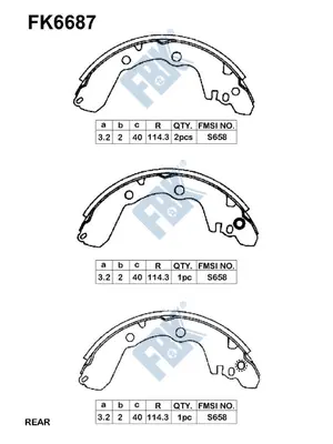Brake Shoe Set (FK6687)