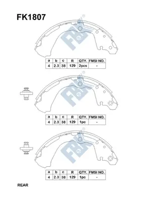 Brake Shoe Set (FK1807)