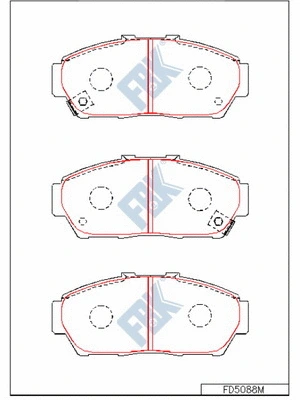 Brake Pad Set, disc brake (FD5088M)