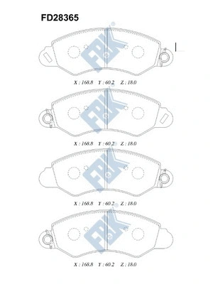 Brake Pad Set, disc brake (FD28365)