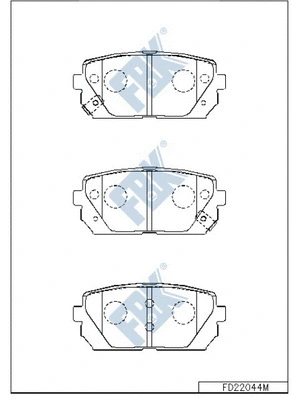 Brake Pad Set, disc brake (FD22044M)
