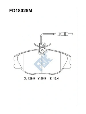 Brake Pad Set, disc brake (FD18025M)