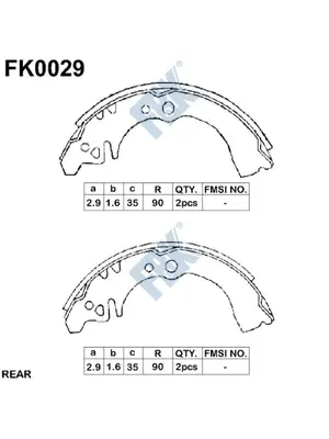 Brake Shoe Set (FK0029)