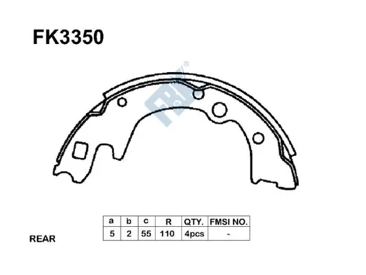 Brake Shoe Set (FK3350)