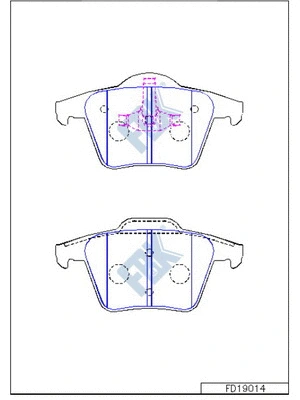 Brake Pad Set, disc brake (FD19014)