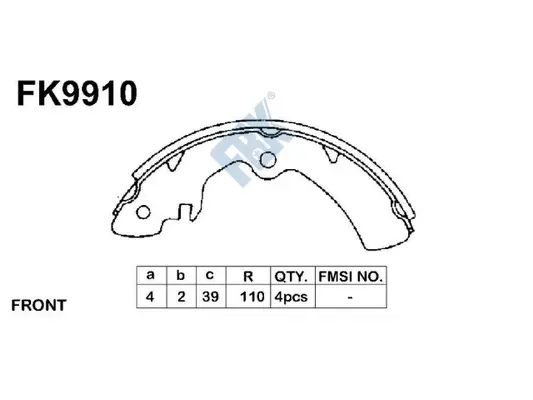 Brake Shoe Set (FK9910)