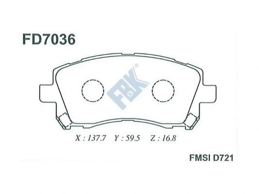 Brake Pad Set, disc brake (FD7036)