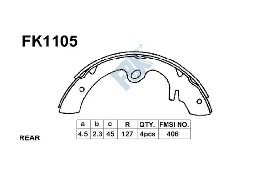 Brake Shoe Set (FK1105)