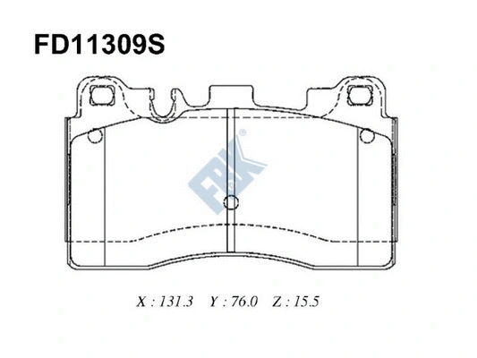 Brake Pad Set, disc brake (FD11309S)