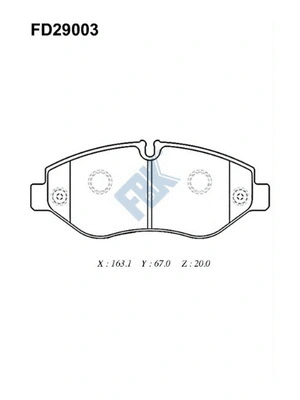 Brake Pad Set, disc brake (FD29003)