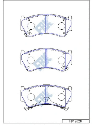 Brake Pad Set, disc brake (FD1202M)