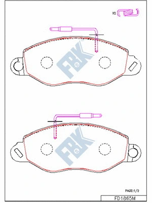 Brake Pad Set, disc brake (FD1865M)