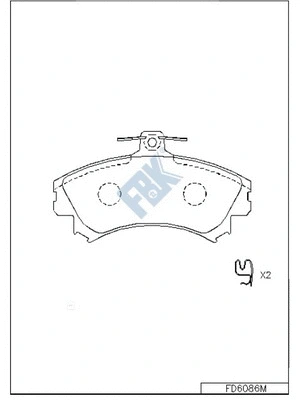 Brake Pad Set, disc brake (FD6086M)