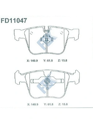 Brake Pad Set, disc brake (FD11047)