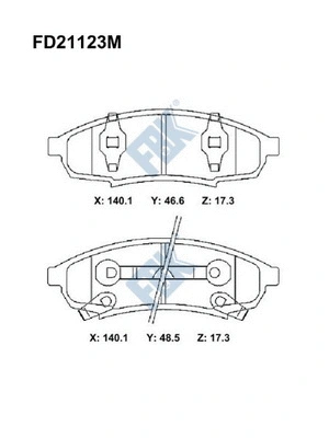 Brake Pad Set, disc brake (FD21123M)