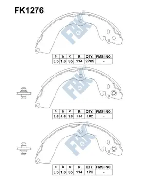Brake Shoe Set (FK1276)