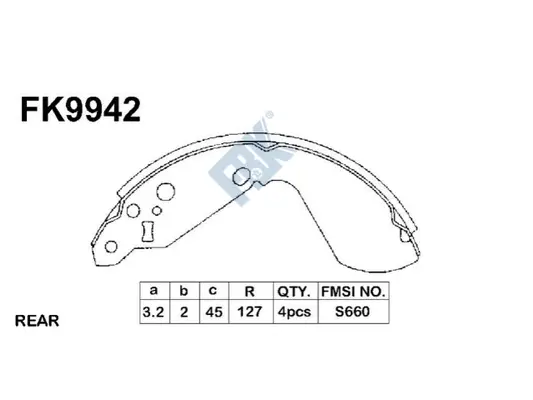 Brake Shoe Set (FK9942)