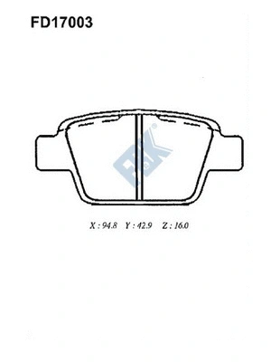 Brake Pad Set, disc brake (FD17003)