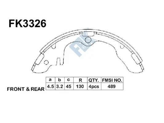 Brake Shoe Set (FK3326)