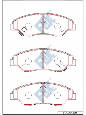 Brake Pad Set, disc brake (FD22000M)