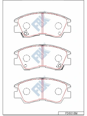 Brake Pad Set, disc brake (FD6018M)