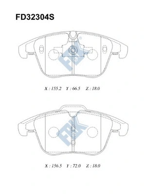 Brake Pad Set, disc brake (FD32304S)