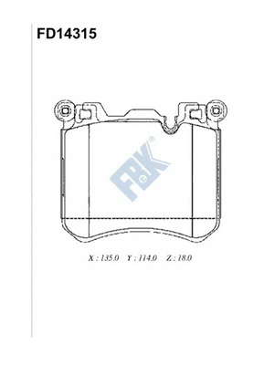 Brake Pad Set, disc brake (FD14315)