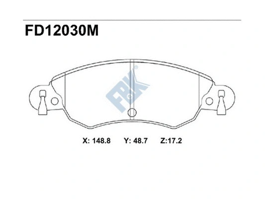 Brake Pad Set, disc brake (FD12030M)