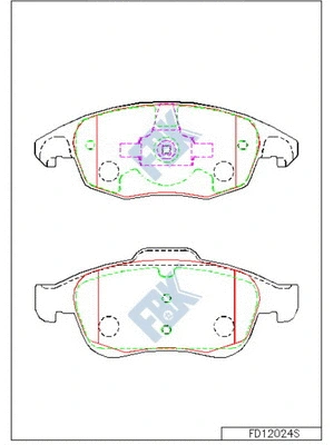 Brake Pad Set, disc brake (FD12024S)