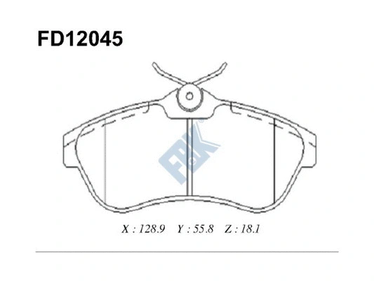Brake Pad Set, disc brake (FD12045)