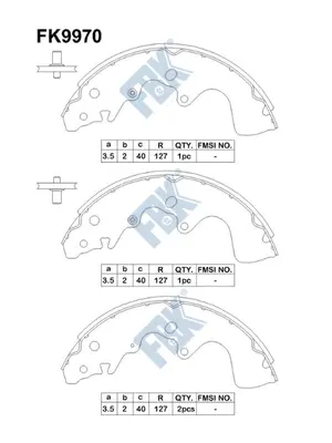 Brake Shoe Set (FK9970)