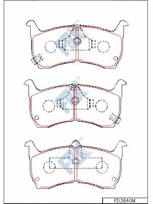 Brake Pad Set, disc brake (FD3840M)