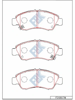 Brake Pad Set, disc brake (FD5807M)