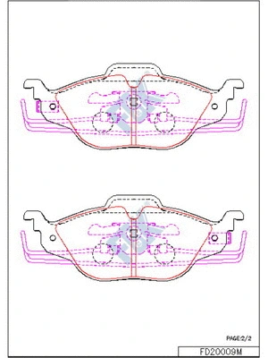 Brake Pad Set, disc brake (FD20009M)